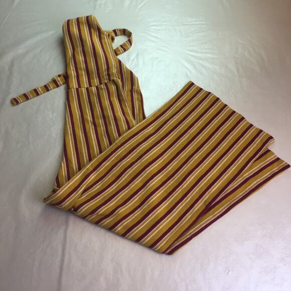 Arizona Jean Co. Striped Jumpsuit Gold Multi Small - Picture 8 of 15